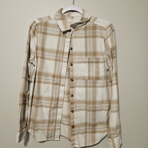 Aeropostale Beige Women's Flannel - MEDIUM